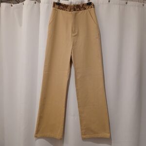 NWT Cider Wide Leg Pants With Lace Derail Size Xxs